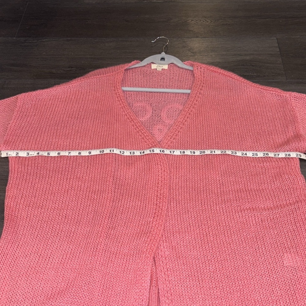 Elan Rock & Love Open Knit Long Cardigan One Size Color: Rose NWOT - Picture 10 of 11
